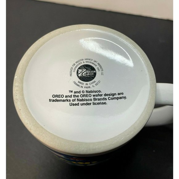 Oreo Cookies trivia coffee mug souvenir travel Nabisco 3 3/4" Houston Harvest - Picture 6 of 6